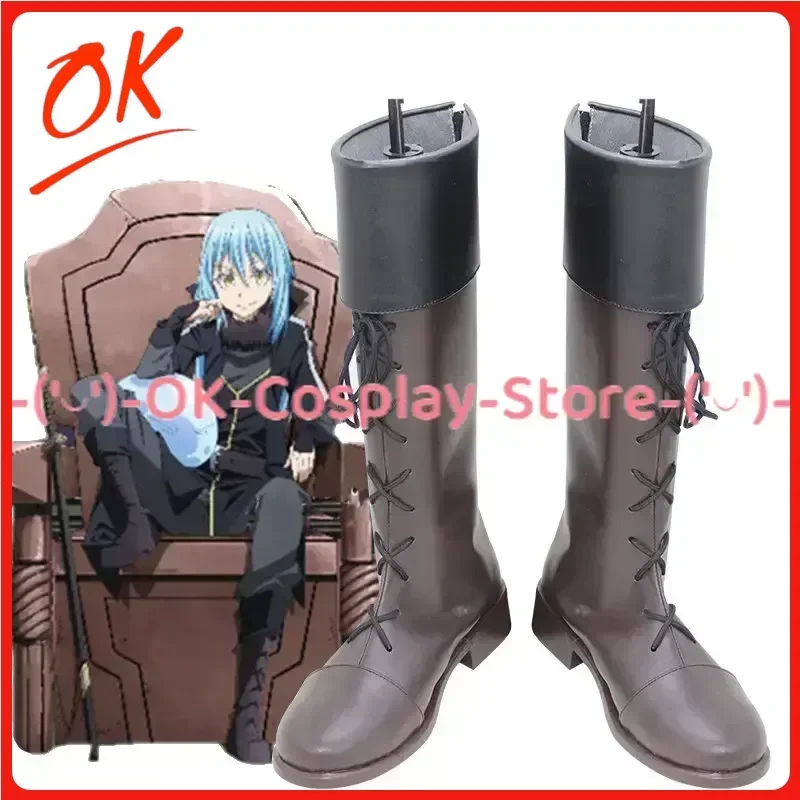 

[На заказ] Rimuru Tempest обувь для косплея аниме реквизит для ролевых игр Хэллоуин карнавал вечерние ботинки из искусственной кожи