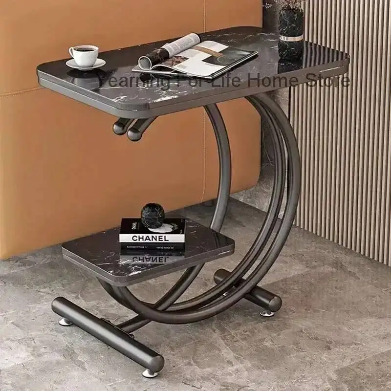 

Industrial Metal Kitchen Coffee Luxury Table Modern Minimalist Unique Side Table Computer Mesa Auxiliar Entrance Hall Furniture