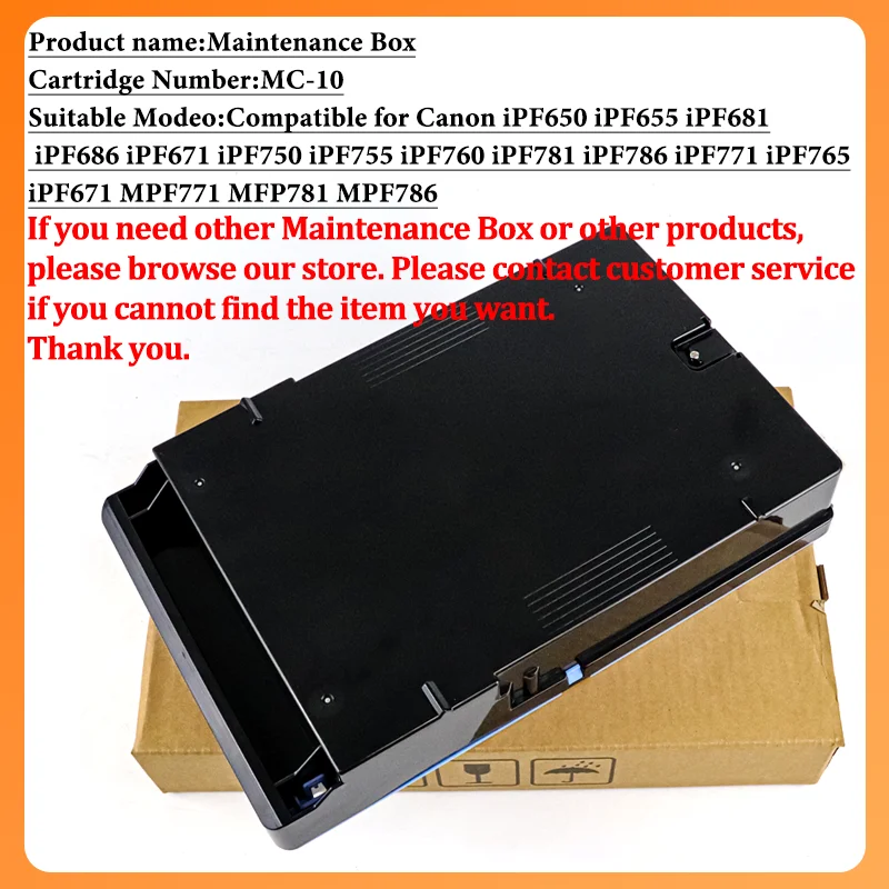 MC 10 MC-10 Maintenance Cartridge For CANON iPF650 iPF655 iPF670 iPF680 iPF685  iPF750 iPF755 iPF760 iPF765 iPF770 iPF780 iPF785