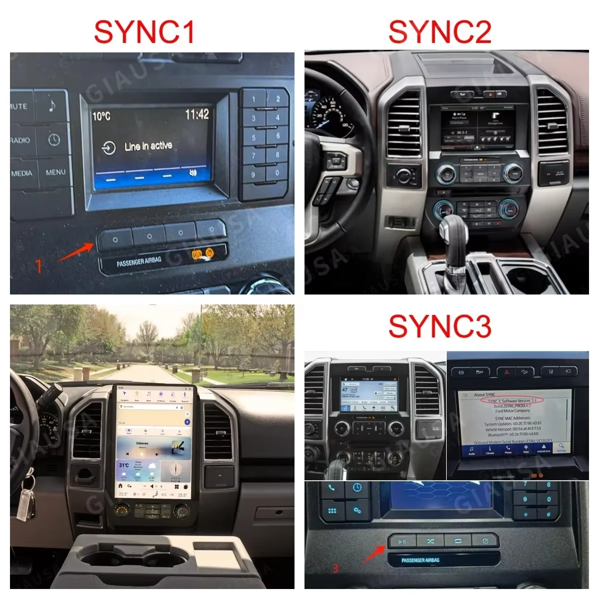 J 14.5'' Android 15 Carplay Car Stereo Radio For Ford F150 2015 2016 2017 2018 2019 2020 2021 2022 Unit Smart Car Systems BT 5.0