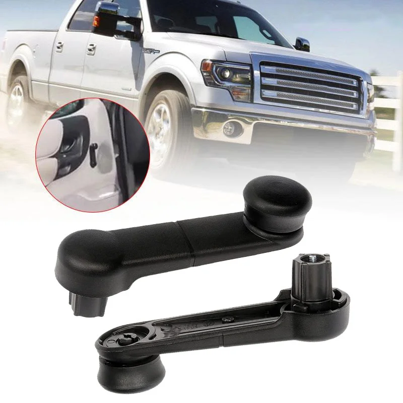 

1Pair of Inside Manual Window Crank Handle For Ford F150 F250 F350 Lincoln Mark LT Glass Lifter Handle Part Replace F37Z1023342A