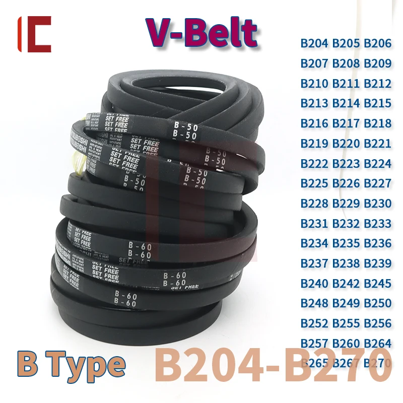 

B Type Belt V-Belt B204 to B270 B Type Rubber Belt for Automotive Agricultural Machinery V Belt Drive Belt B Type Triangle Belt