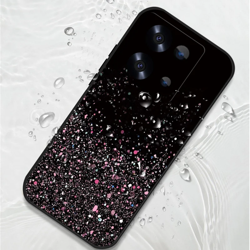 Custodia per cordino con paillettes glitterate per Xiaomi 13T 11T Pro Mi 11 Lite 5G NE Poco X6 X5 F6 M6 Funda Redmi Note 13 12 11 10 Pro 11s 5G