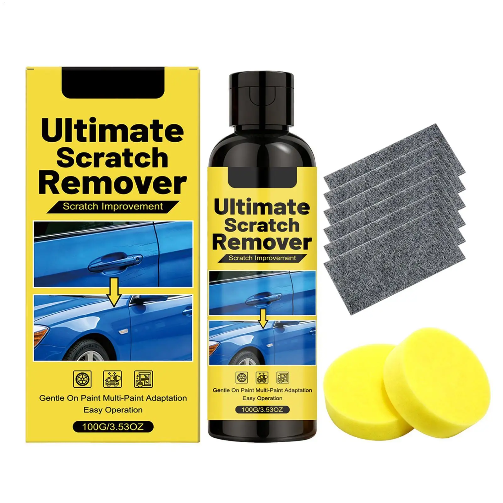 

100ml Car Scratch Remover Paste Set Easy Fast Multi Purpose Balm for Detailing Polishing Care Motorcycle Auto Body