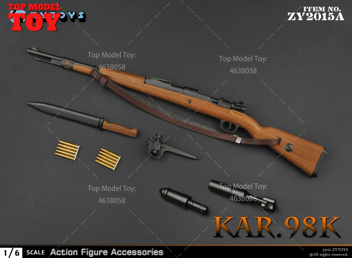 ZYTOYS ZY2015 1/6 Scale  98K Rifle Sniper Military Weapon Mini Plastic Gun Model For 12" Soldier Action Figure Body Dolls