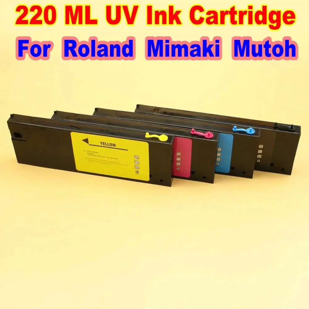 

Uv Cartridge For Mimaki Roland Mutoh Printer UV Ink Cartridge 220ml Empty Refillable Print Cartridge for UV Printers Consumables