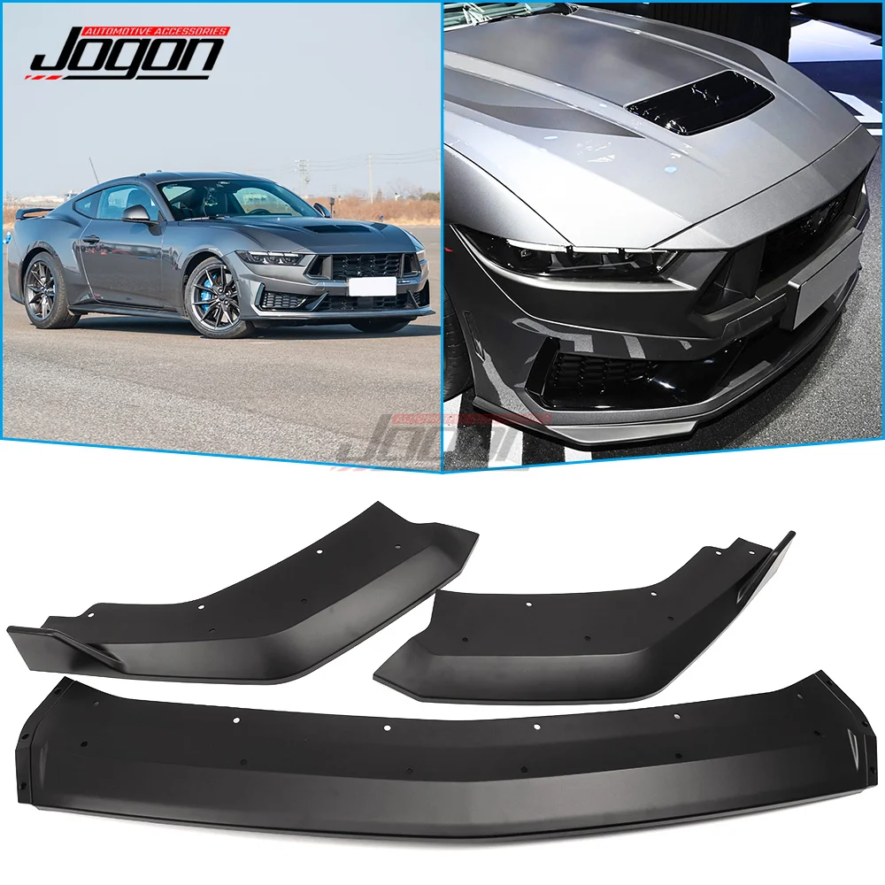 For Ford Mustang Dark Horse S650 2024 Car Front Bumper Lower Lip Spoiler Splitter Body Kit Guard Diffuser Cover Trim Accessories