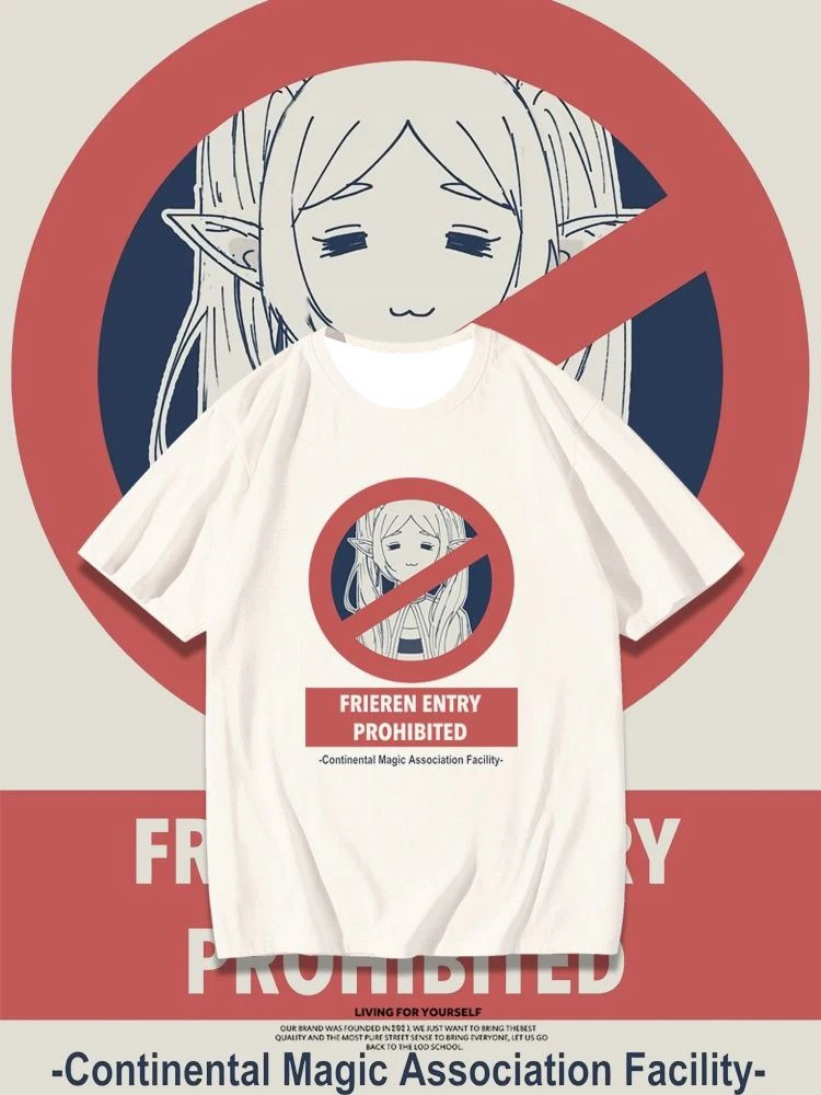 Anime Frieren: Beyond Journey's End Continental Magic Association T-shirt  Unisex Anime Spring Summer Anime Tops