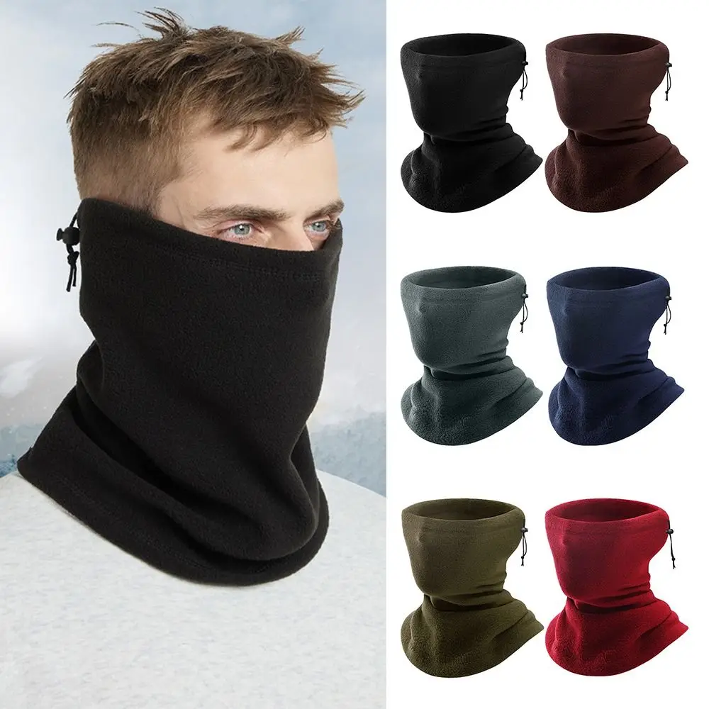 

Thermal Warm Plush Motorcycle Face Mask Circle Wrap Neck Warmer Half Face Mask Windproof Fleece Snood Scarf Skiing