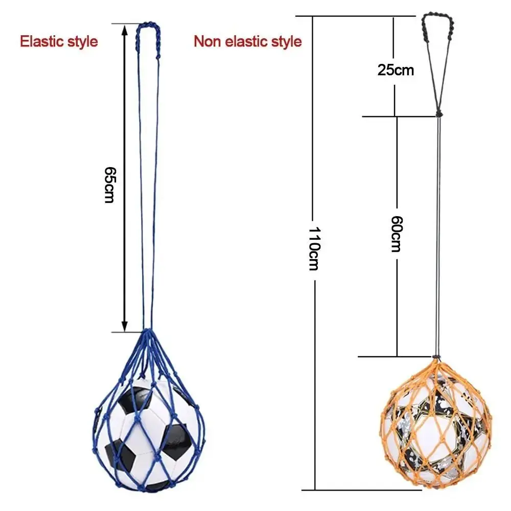 

Youth Football Self Trainer Kick Net Pocket Professional Outdoor Sport Nylon Net Basketball Bag Solid Mesh Soccer Ball Carry Bag