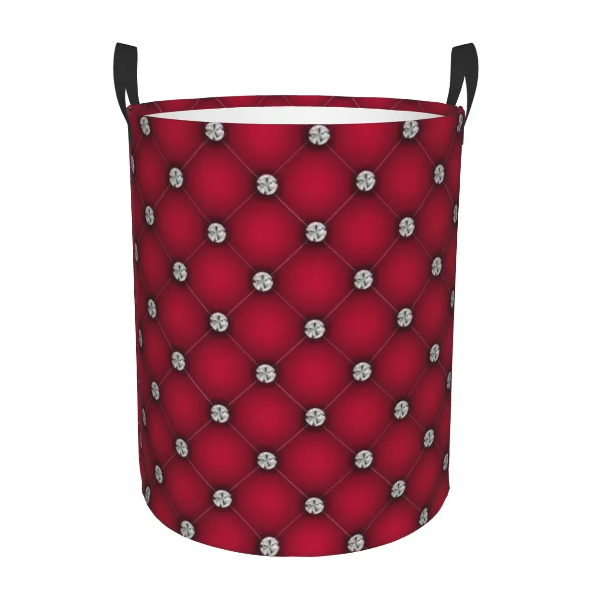 

Fashion Glitter Diamonds Laundry Hamper Large Storage Basket Luxury Rhinestones Pattern Girls Boys Toy Organizer