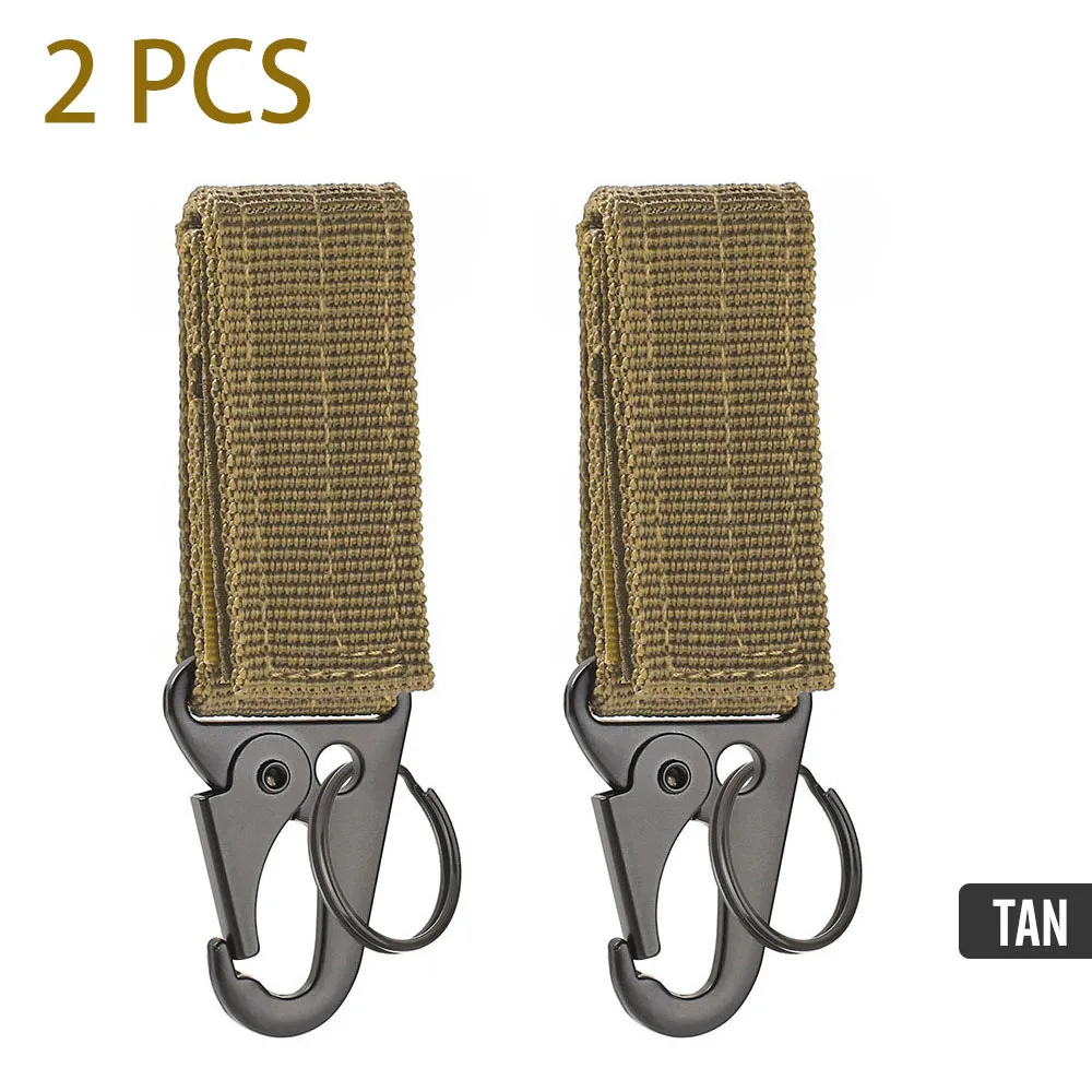 Mosquetón de nailon de alta resistencia, gancho para llaves, hebilla de correas MOLLE, sistema colgante, hebilla de cinturón, accesorios colgantes para acampar y hacer senderismo
