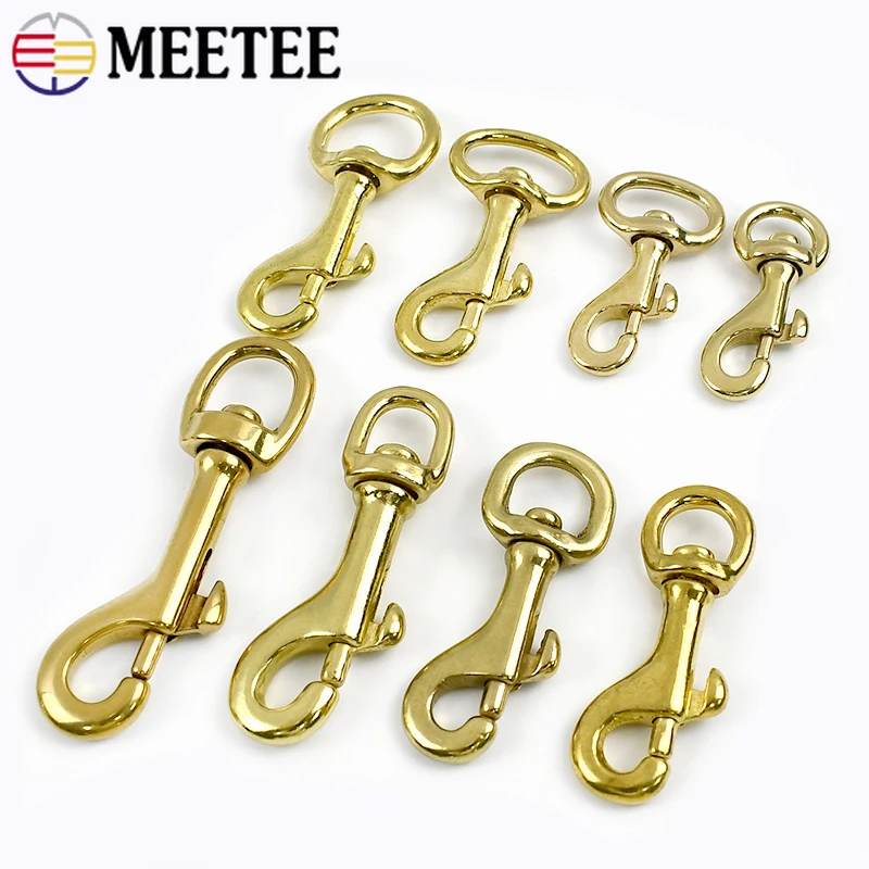 1/2 قطعة حلقة تسلق نحاسية قطب المفاجئة هوك الترباس الزناد كليب الجلود الحرفية حقيبة حزام أجزاء كلب المقود المشبك تسخير اكسسوارات #2