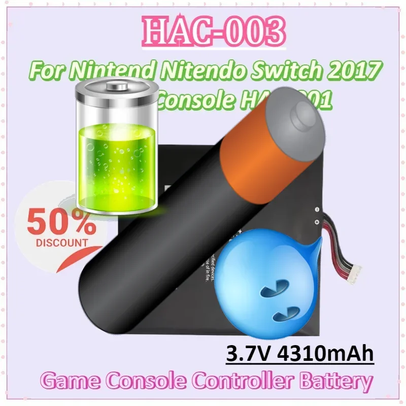 

HAC-003 3.7V 4310mAh High Quality Battery for HAC 003 Nintend Nitendo Switch 2017 Game Console HAC-001 Batteries