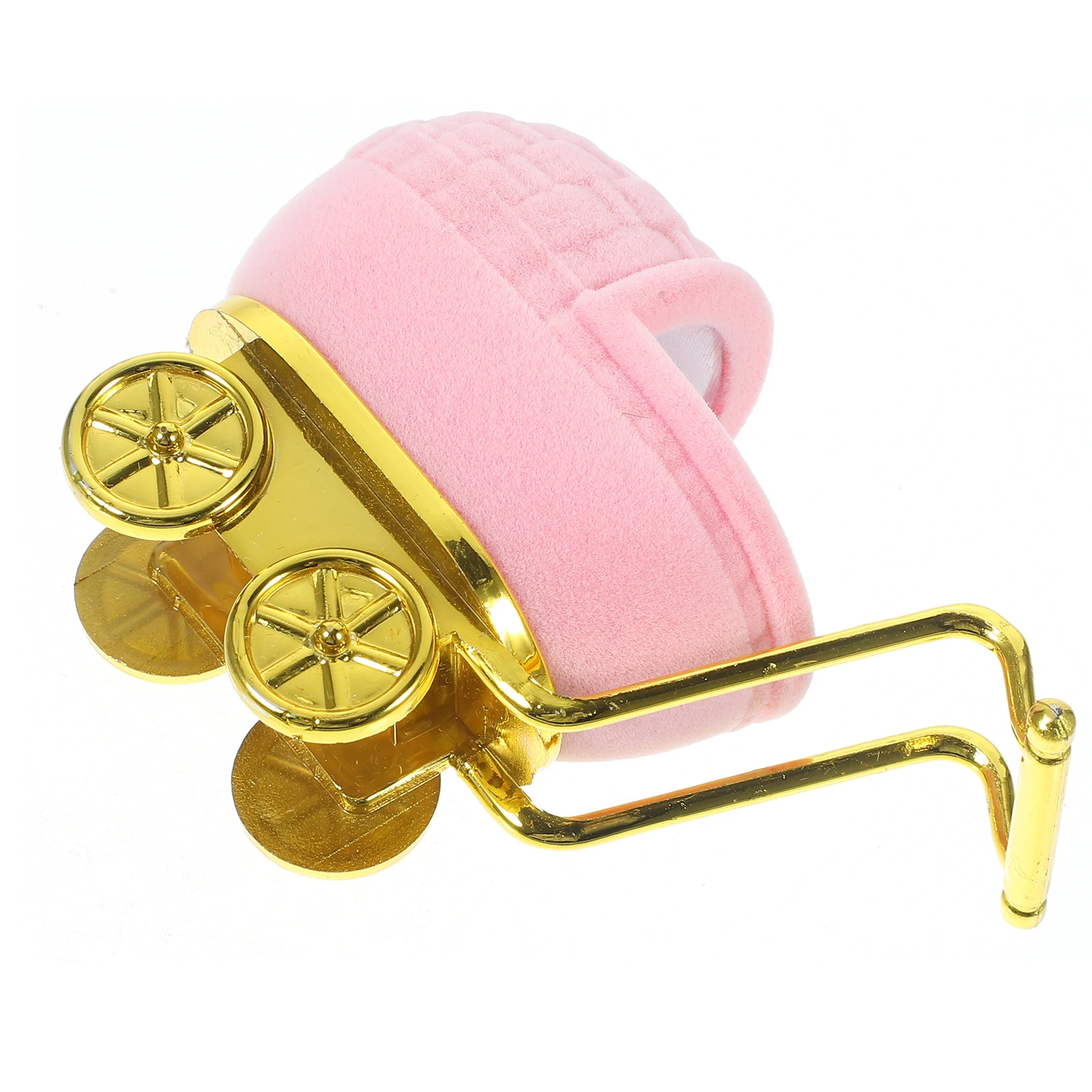 

Flocked Jewelry Box Pink Cute Ring Holder Storage Display Case for Necklace Earrings Wedding Gifts Valentine Decorative