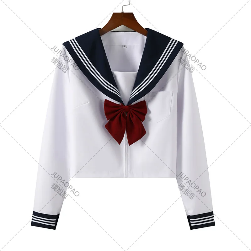 Japanese Style S-2xl Student Girls School Uniforms Girls Navy Costume Women Sexy Navy JK Suit Sailor Blouse Pleated Skirt