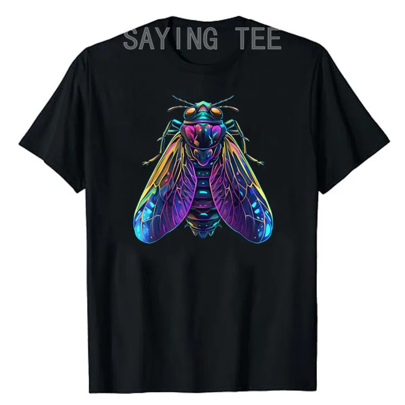 

Cicada Insect Bug Colorful Entomology Entomologist T-Shirt Bug Catchers Insect Lovers Tops Novelty Gifts Humor Funny Graphic Tee