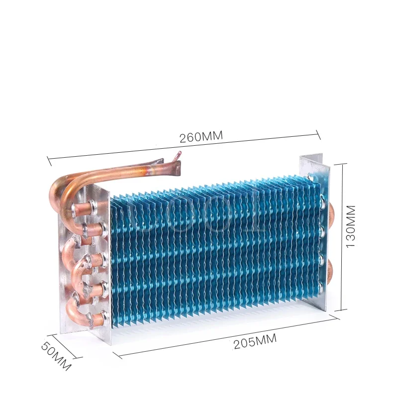 Imagem -02 - Congelador Evaporador para Geladeira Armário de Exposição Refrigerado Aleta de Cobre do Tubo Condensador Refrigerado a ar 2*4*260 mm