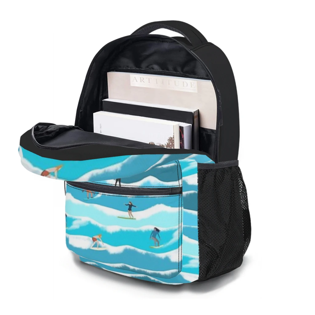 Surfers du Sud-Ouest-Sac à Dos Étanche de Grande Capacité, Cartable d'École pour Ordinateur Portable, 17 Pouces, Nouvelle Collection ﻿