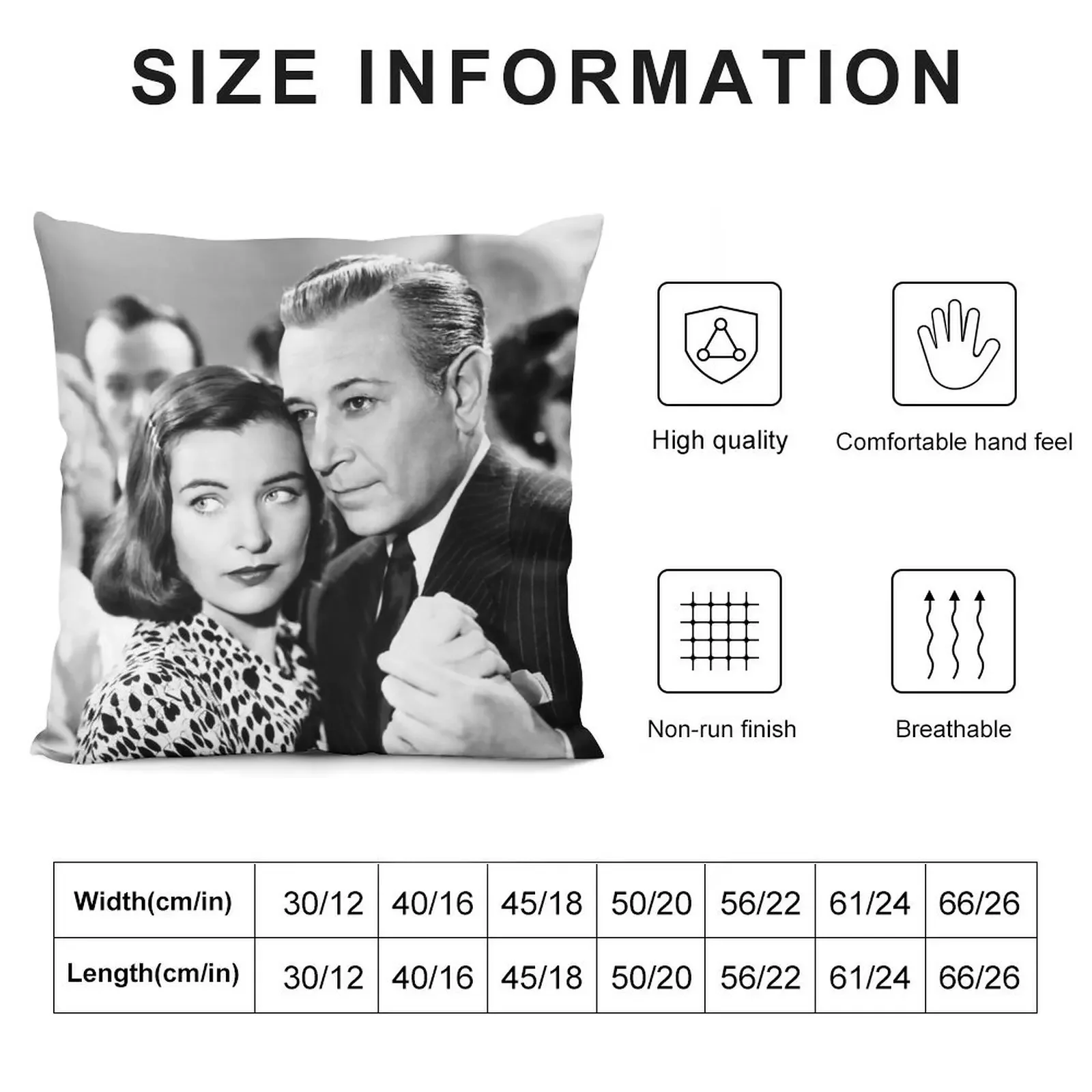 George Raft and Ella Raines - Film Noir Throw Pillow Bed pillowcases Sofa Covers For Living Room Pillow Case pillow