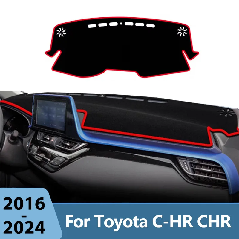

Для Toyota C-HR CHR 2016 2017 2018 2019 2020 2021 2022 2023, чехол для приборной панели автомобиля, нескользящий защитный коврик, Нескользящие подушечки для защиты от света