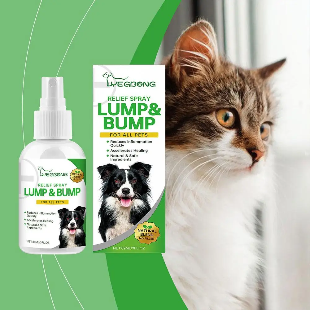 Spray para aliviar la hinchazón de mascotas, hinchazón de la piel, enrojecimiento, alivio antiinflamatorio, accesorios para perros y cachorros A7f2