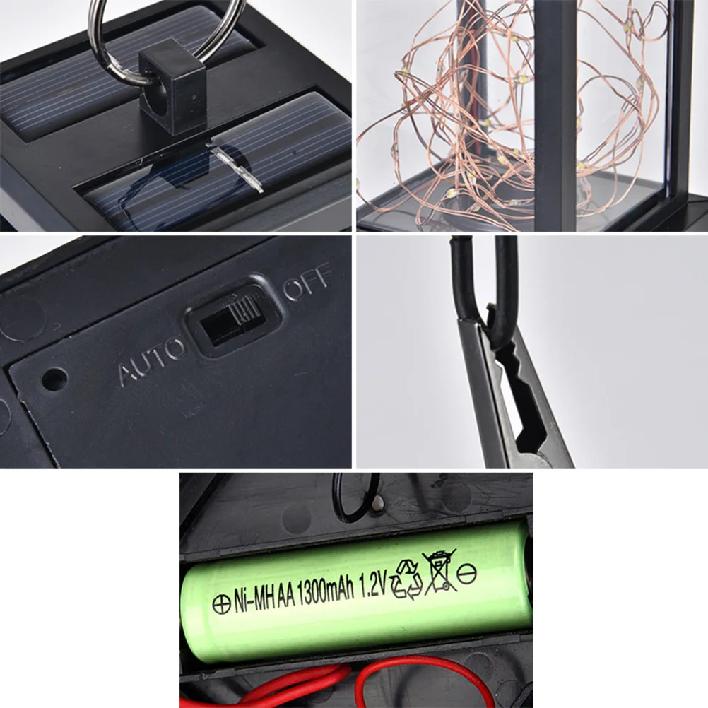 

2Pcs Vintage Lights Solar Powered Outdoor LED 30 Warm Leds Waterproof Hanging Lamps for Garden Yard Lawn Decor