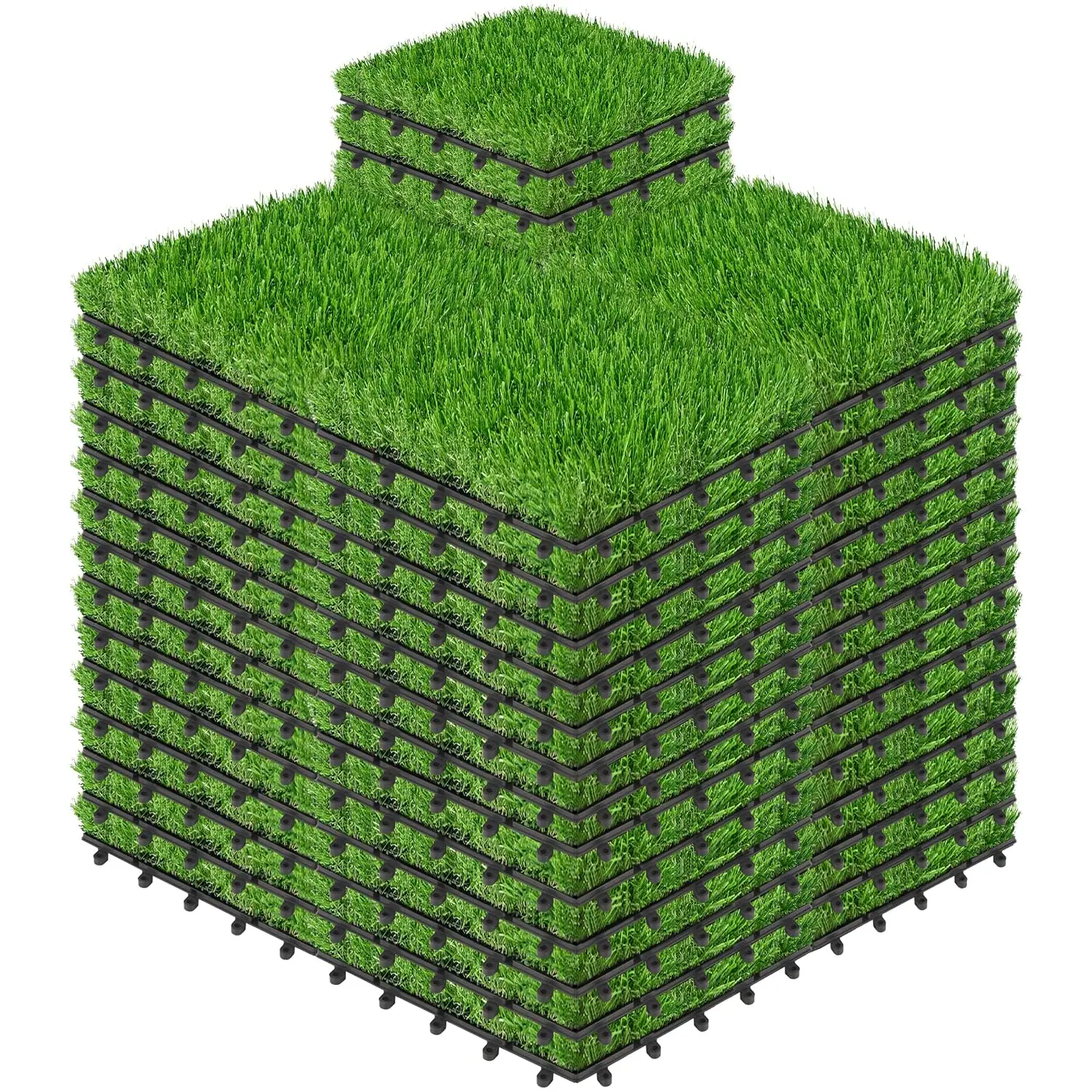 54 PCS Interlocking Artificial Grass Tiles - 12
