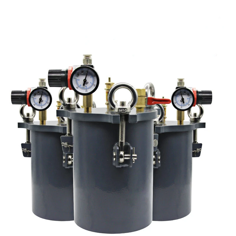 

Carbon Steel Pressure Pot Glue Dispenser Machine w/Air Pressure Gauge For Glues Paints Medical Supplies Storage