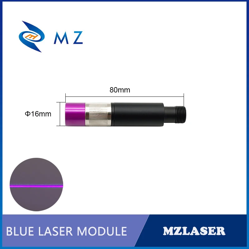 Messa a fuoco regolabile di vendita calda D16mm 405nm 10mw Powell Lens TTL/PWM Blue And Violet UV Line modulo diodo Laser grado industriale