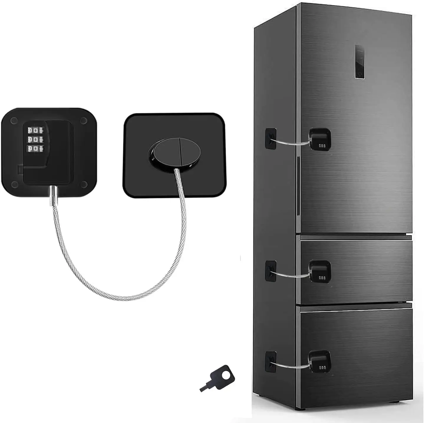 

Upgrade Password Refrigerator Lock Child Safety Cabinet Locks for Cabinets Closets Drawers Window Electrical Appliances Locks