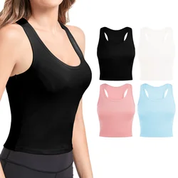 4pcs Women Slim Fit Tank Top Sexy Solid Sleeveless U Neck Racer Back Style Wide Shoulder Straps Tag Free Vest Soft Comfortable