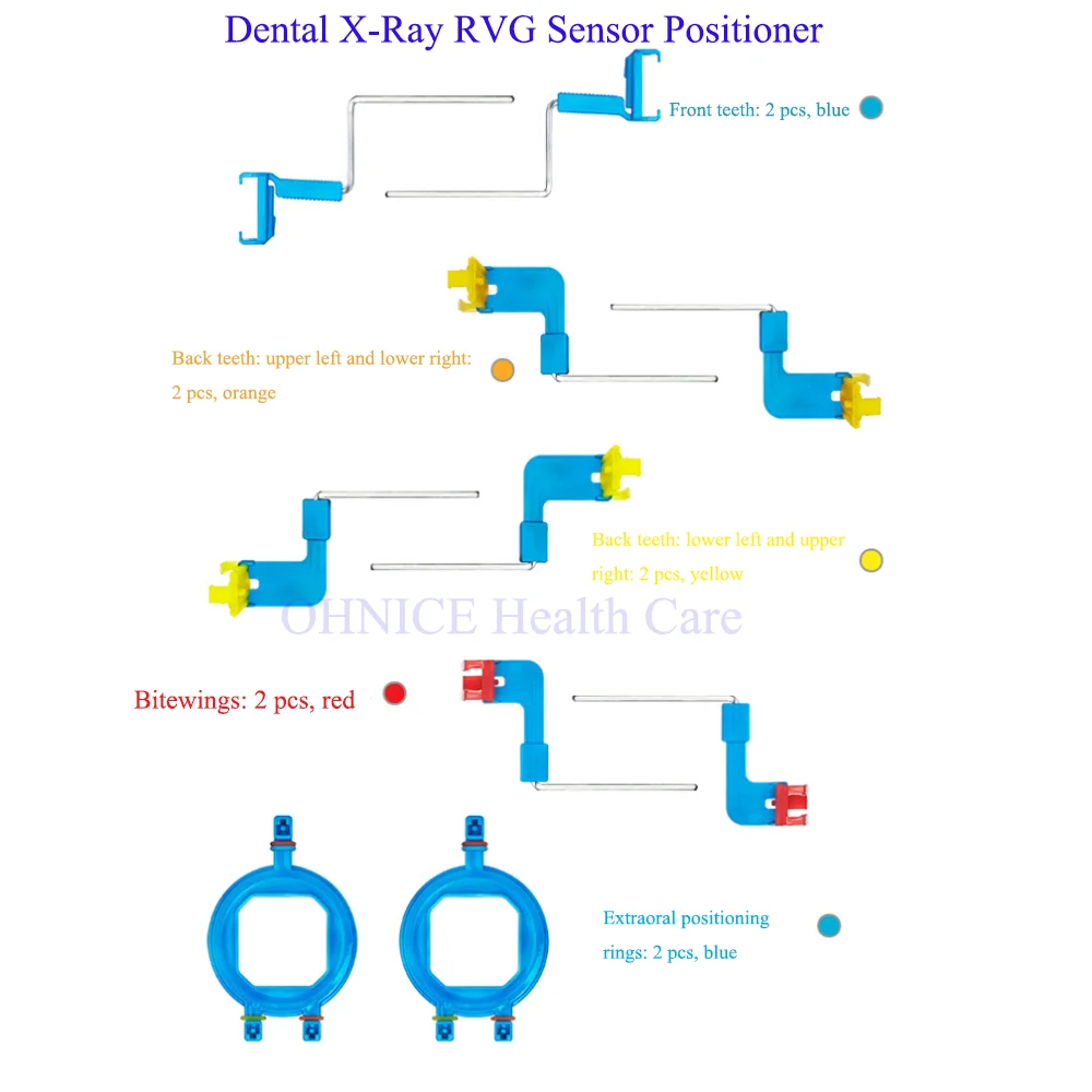 10 Pçs/set Sistema de Posicionamento de Raio X Dental para Sensor 2.0 Suporte de Posicionador de Sensor de Raio X Dental Sistema de Posicionamento de Filme Completo