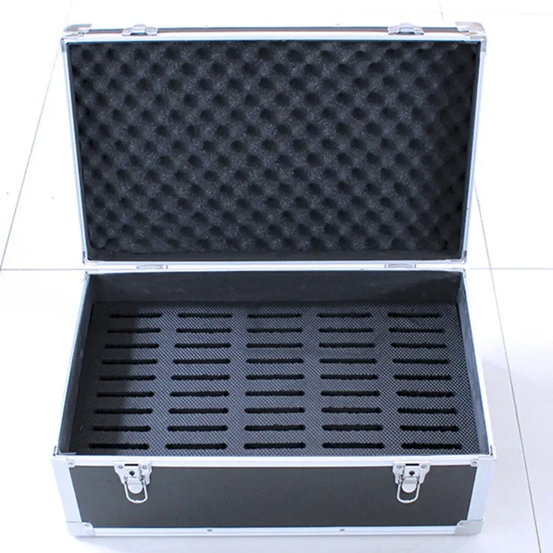Aluminum Alloy Frame ABS Mobile Phone Case Storage Box Portable Smartphone Display Suitcase Travel Security Toolbox with 2 Lock