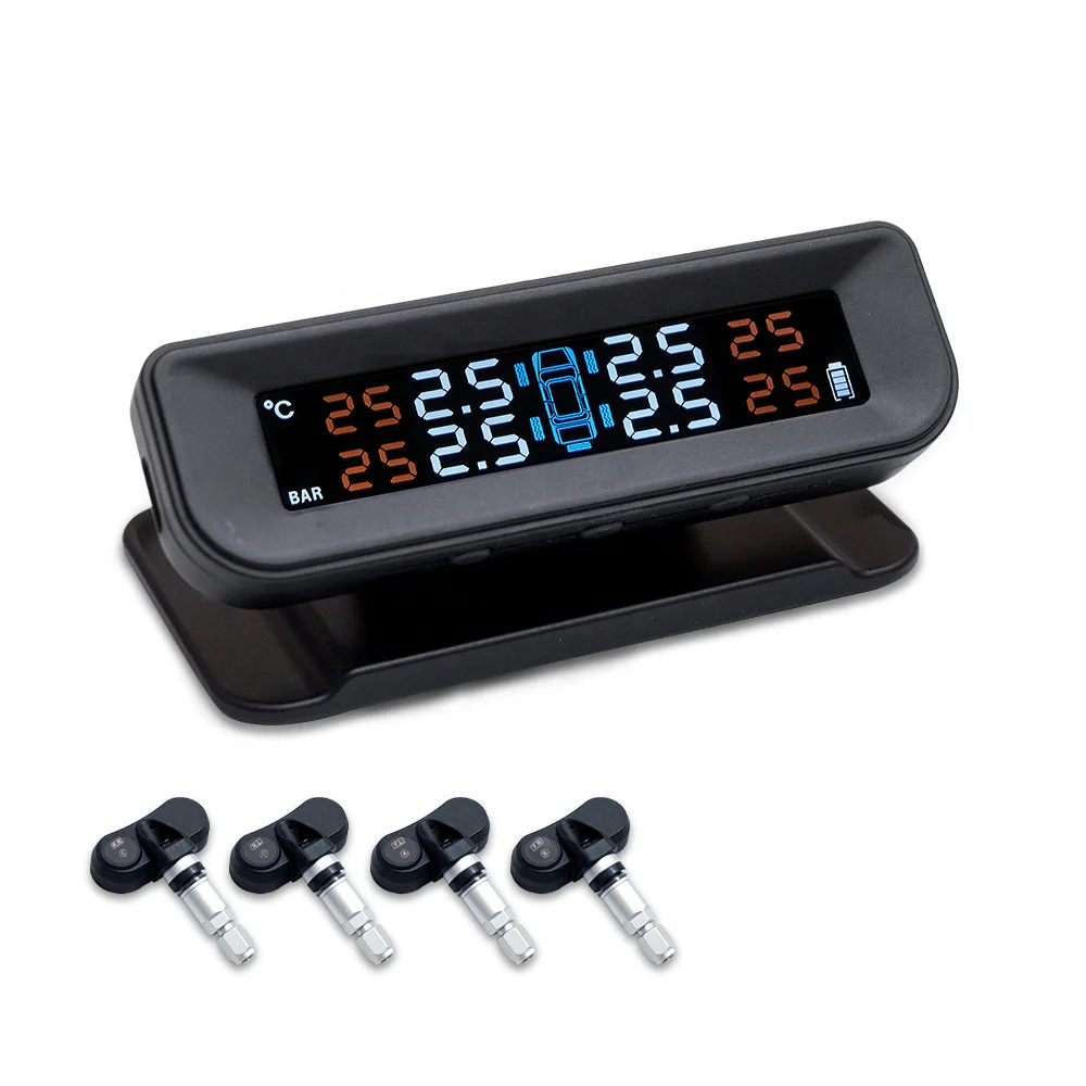 High-quality Smart Wireless Solar-powered Tire Pressure Monitor System With 4 Sensors TMPS