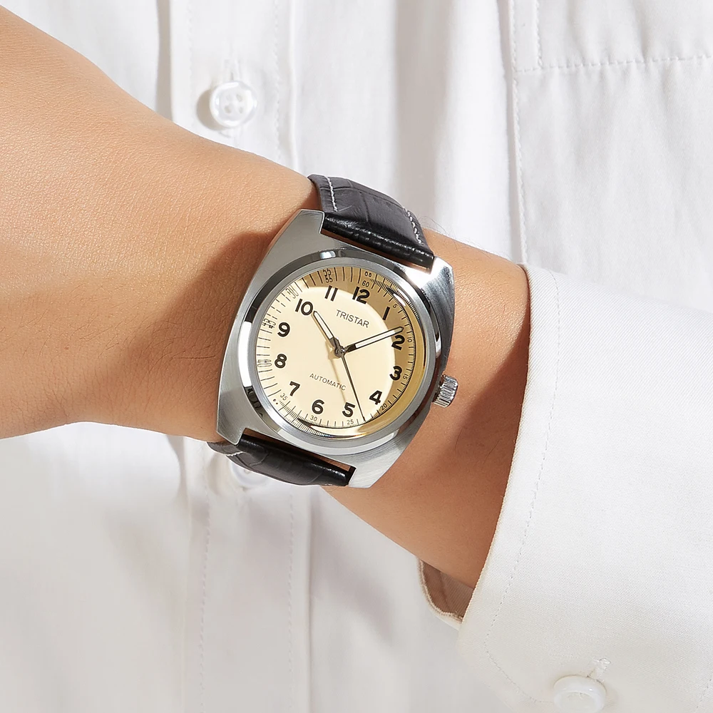 Große Gehäuse Mechanische Uhren Herren Automatik-Armbanduhr Männliche Rechteckige Zeitmesser Uhr – Detail 2