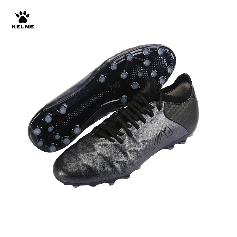 KELME Soccer MG Shoes Calf-Skin Cleats Match Artificial Grass Slip-Resistant  Cushioning Training Football Shoes ZX80121058