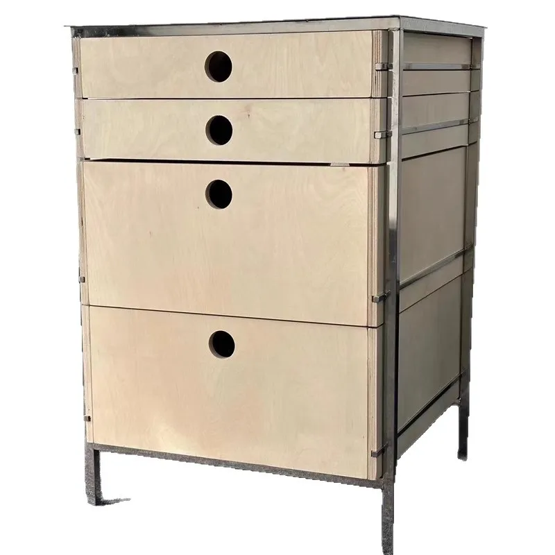

Nordic, simple, solid wood, four-chest cabinet, storage, drawers, stainless steel, retro, living room