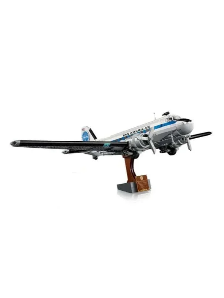 Beliebte 1903-teilige Retro-DC-3-Klassiker-Flugzeug-Bausteine im Jahr 2026, Retro-Flugzeugmodell als Sammlerstück und Heimdekoration