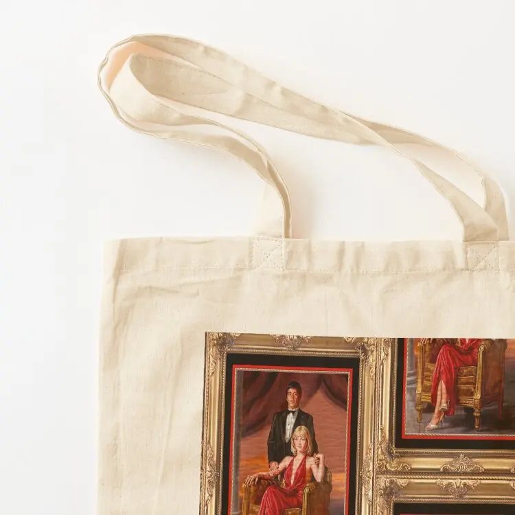 Scarface - Canvas Portrait of Tony & Elvira Tote Bag Women bags tote bag Canvas bag for women Handbags women