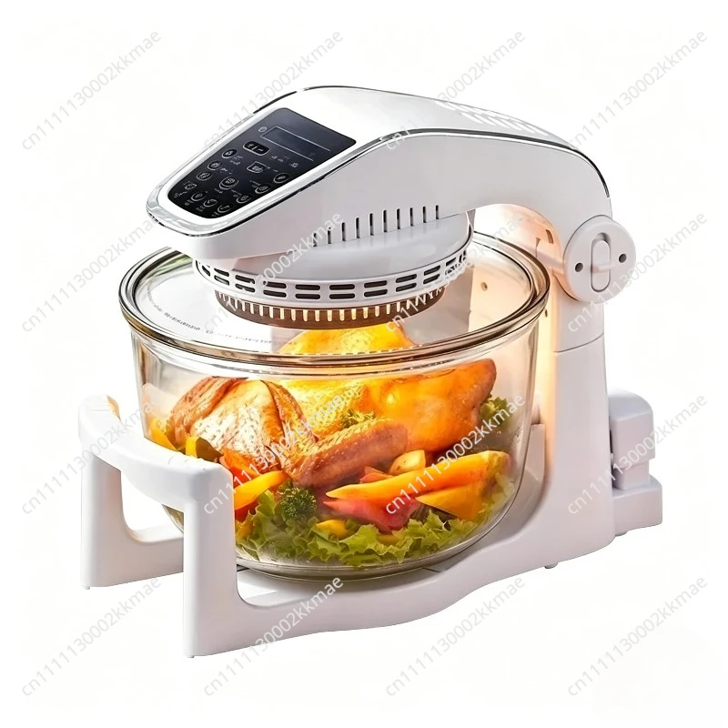 For Glass Air Fryer, Household Smoke-free Electric Fryer, Multifunctional Light Wave Stove, Visual French Fries Machine