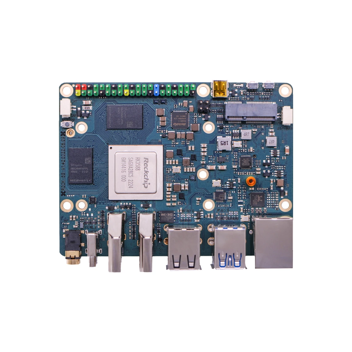 Radxa ROCK 5B Blue RK3588 8-core CPU SBC, HDMI with 8K Output, and M.2 M Key Connector with PCIe 3.0, Single Board Computer