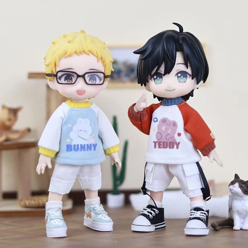 

For Obitsu 11 Doll Sports Jumper Clothes Shorts Suit For OB11 Gsc 1/12 Molly Body 16~17cm BJD Doll Cloth Doll Outfit Clothes