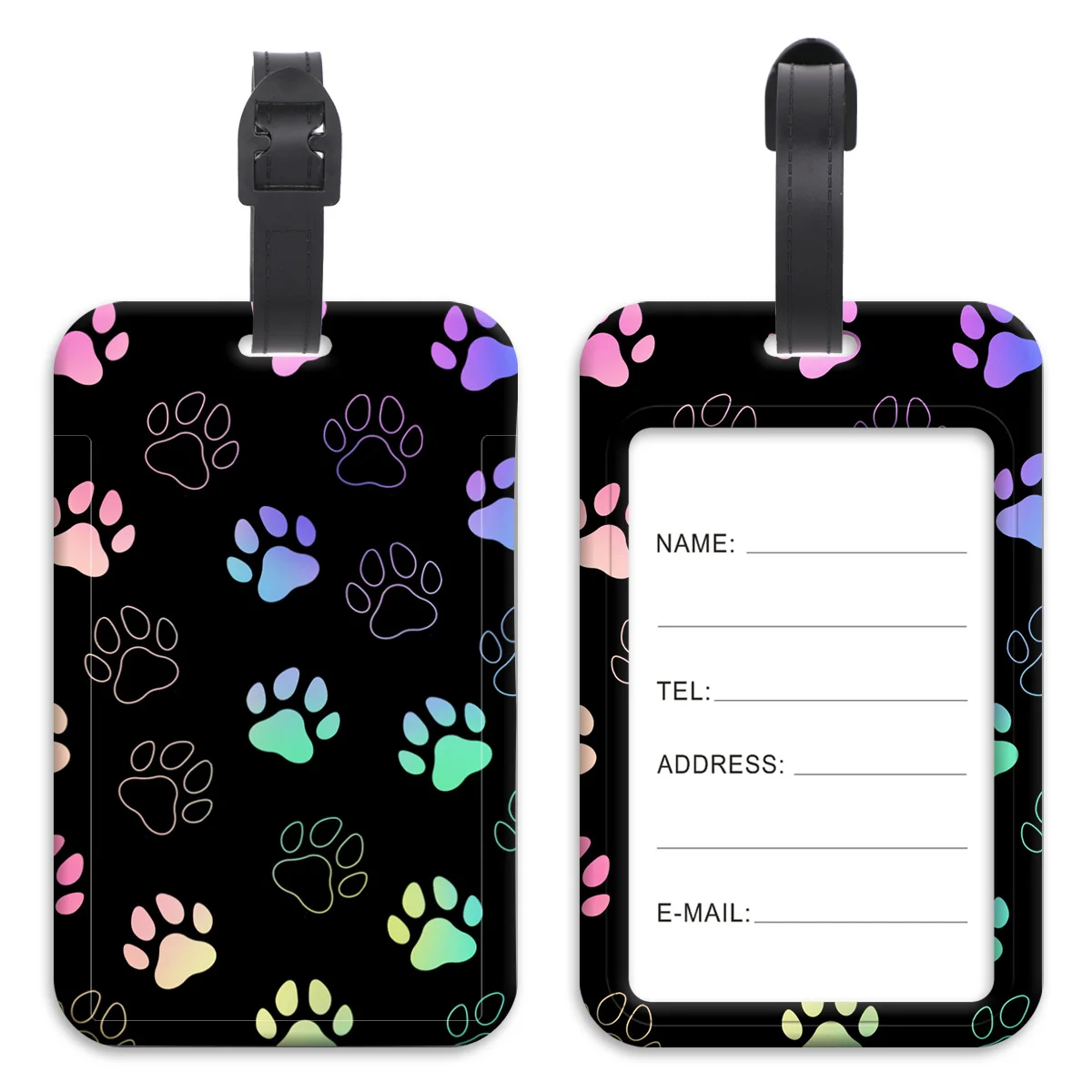 Leuke Katten Plastic Bagagelabel Dinosaurus Koffer Rugzak Anti-verloren Lijst ID-kaarthouder Mode Bagage Accessoires Geschenken