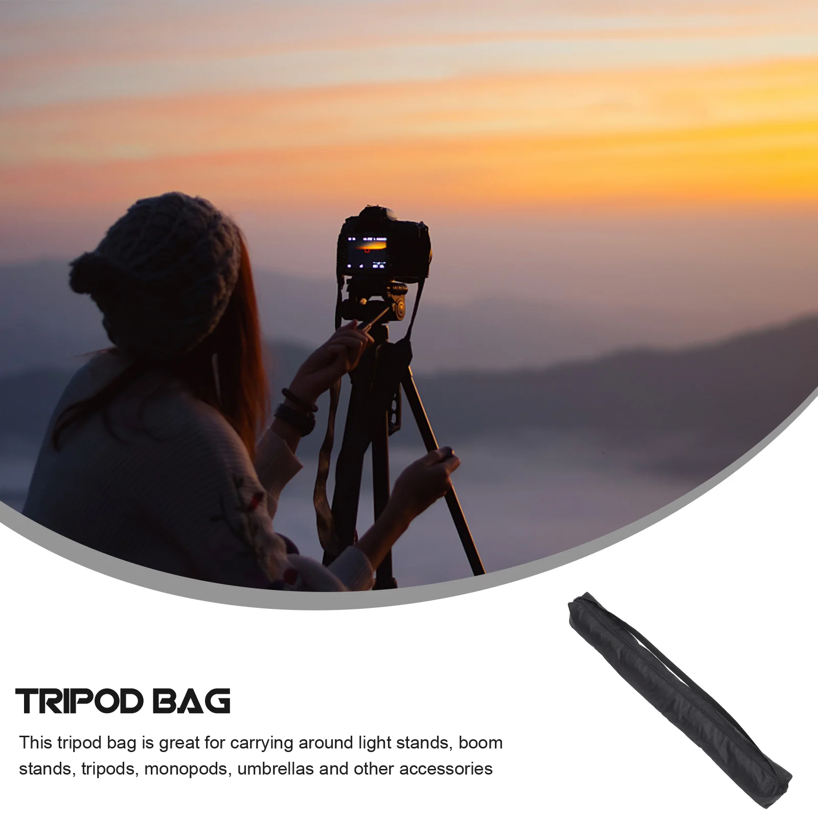 

Convenient Tripod Pouch with Handle Stable Material Photography Tool Bag for Outdoor Photography Accessories Tripod Bag