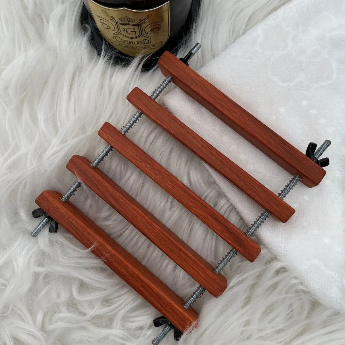 Adjustable Rosewood Finger Clamp Tool Adult Couple Role Play Game Prop Wooden Play Restraint Accessory