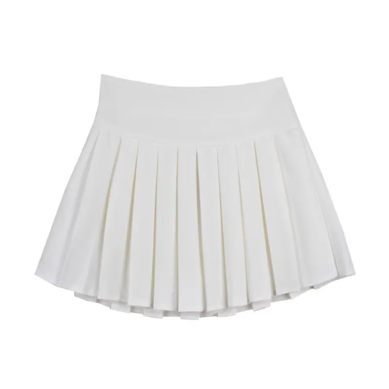 Spring Girls High Waisted A-Line White Pleated Skirt Children\'s Clothing Fashionable Girl Half Body Skirt Baby Kids Short Skirt