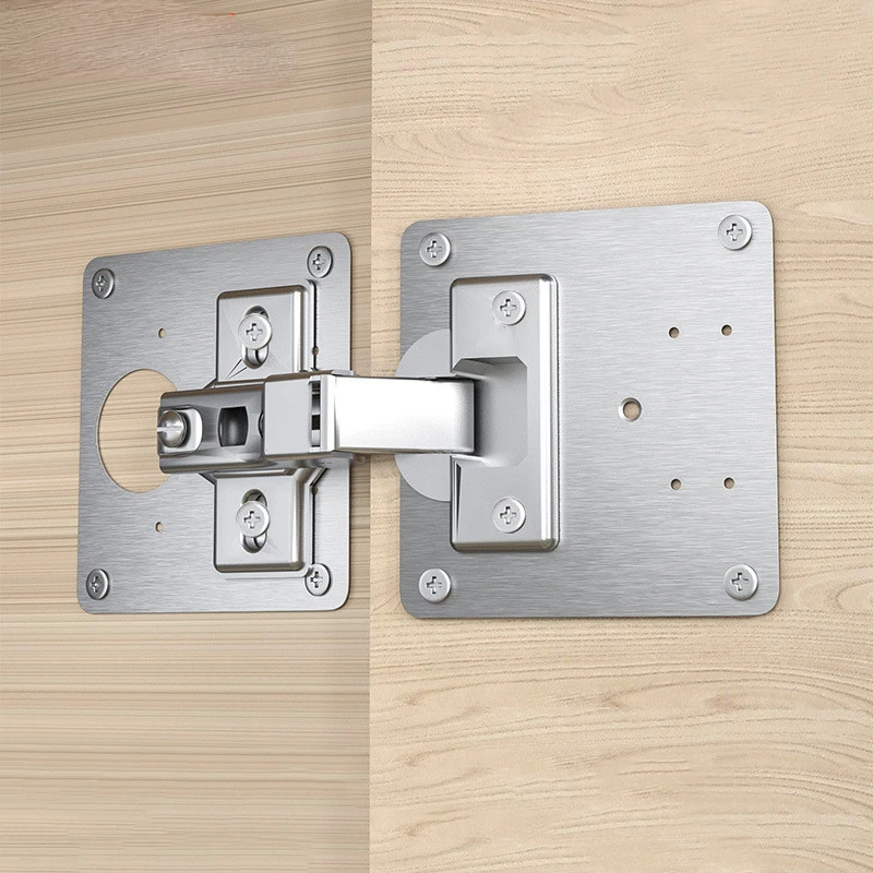 1/2/4/8PCS Hinge Repair Plate Resistant Stainless Steel Furniture Mounted Plate Cabinet Door Hinges Repair Mount Tool