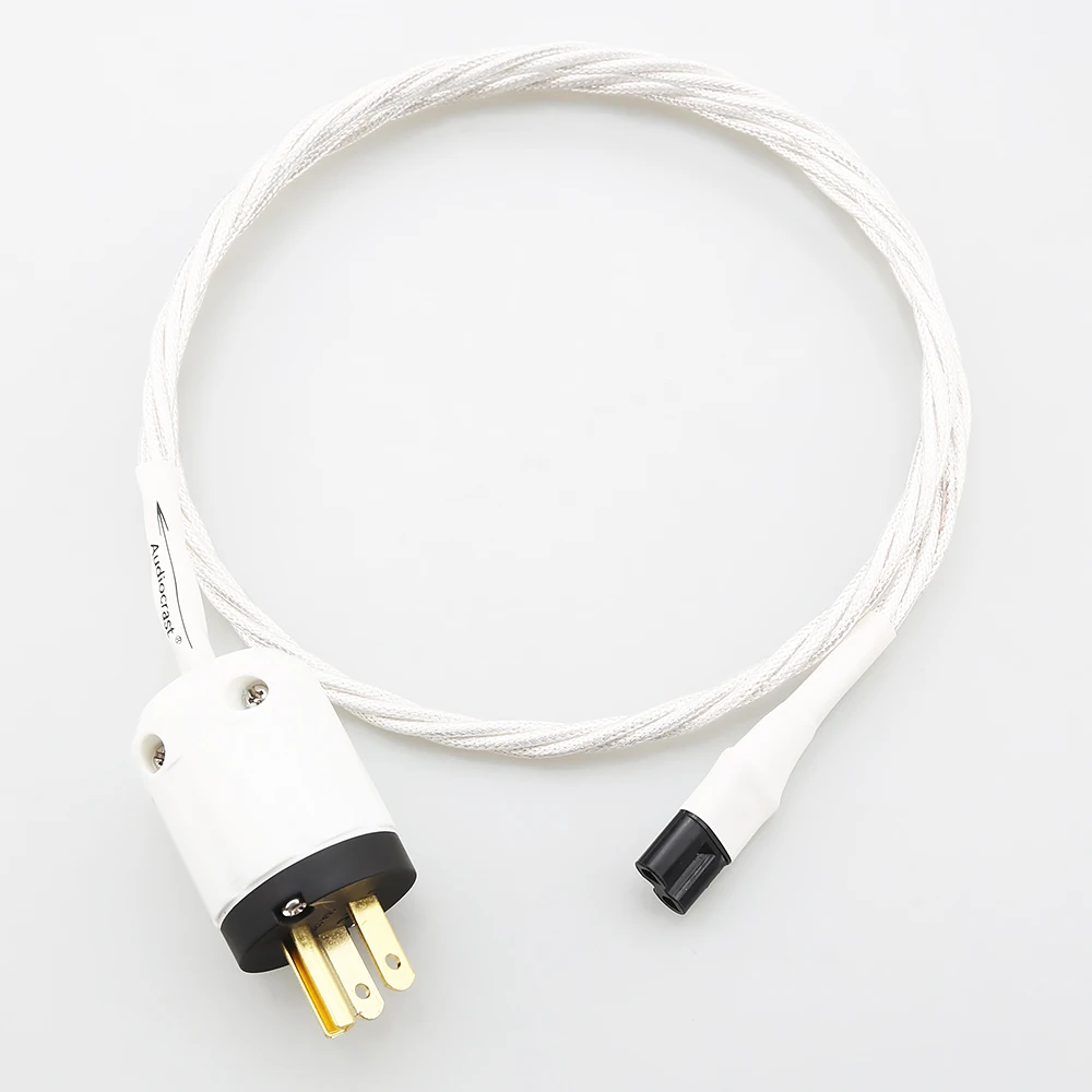 Audiocrast High-End 7N OCC Stromkabel für Audiophile | Vergoldeter Acht-förmiger Anschluss – Detail 3