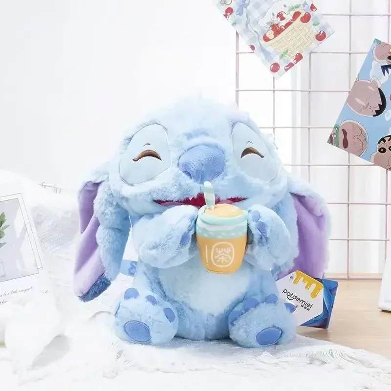 28 cm Disney Lilo & Stitch Cartoon Angel Knuffel Anime Zacht Gevuld Pop Kussen Kinderverjaardag Kerstcadeau